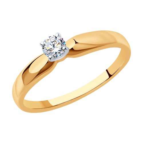 Кольцо, золото, бриллиант, 1012135